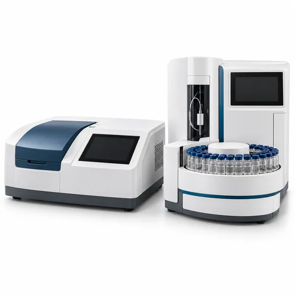 UV-Vis spectrophotometer and TOC analyzer
