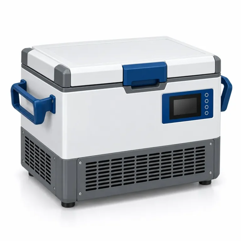 Portable ULT freezer with carry handles