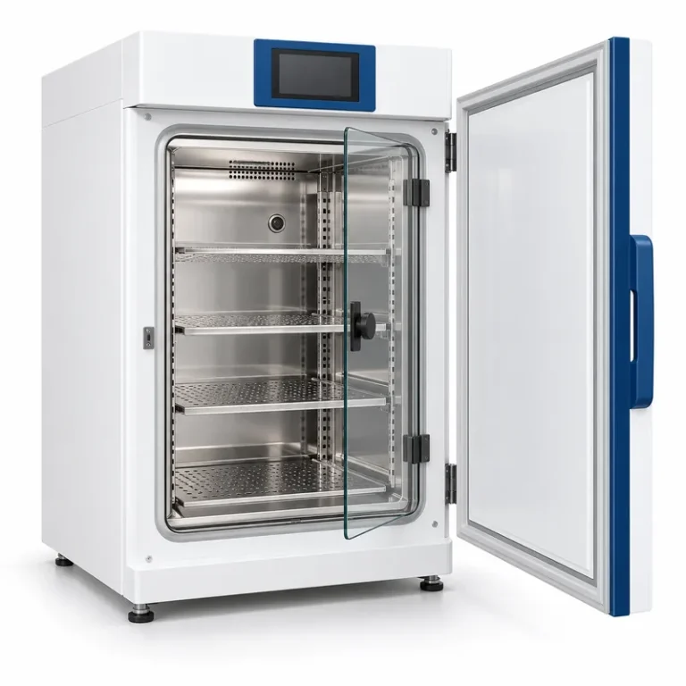 CO2 incubator with glass inner door