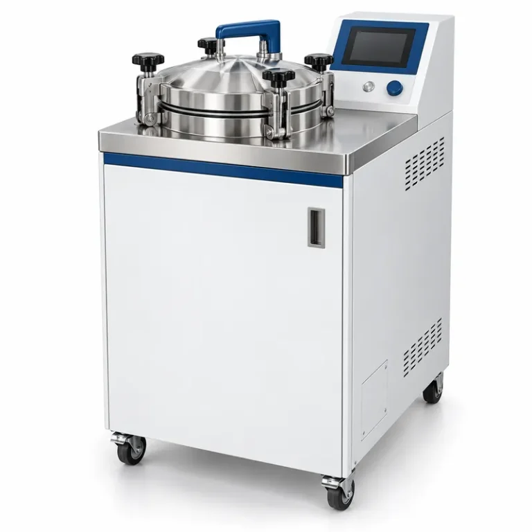 Vertical laboratory autoclave