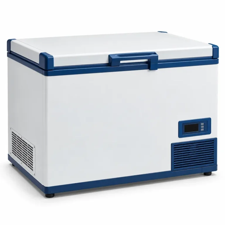 Ice-lined chest vaccine refrigerator